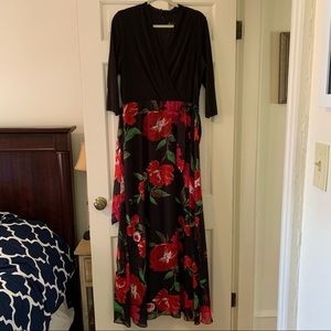 Chetta B Floral Maxi Dress